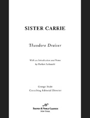 Sister Carrie (Barnes & Noble C - Theodore Dreiser