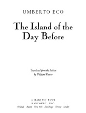 The Island of the Day Before - Umberto Eco