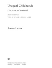 Unequal Childhoods - Annette Lareau