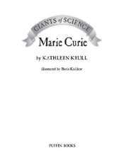 Marie Curie - Kathleen Krull