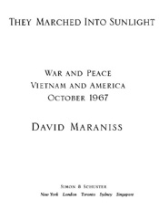 They Marched Into Sunlight - David Maraniss