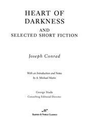 Heart of Darkness and Selected Short Fic - Joseph Conrad