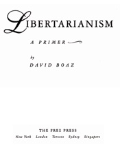 Libertarianism - David Boaz