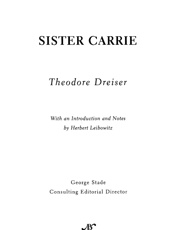 Sister Carrie (Barnes & Noble Classics S - Theodore Dreiser